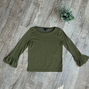 J. Crew 3/4 bell sleeve blouse size small